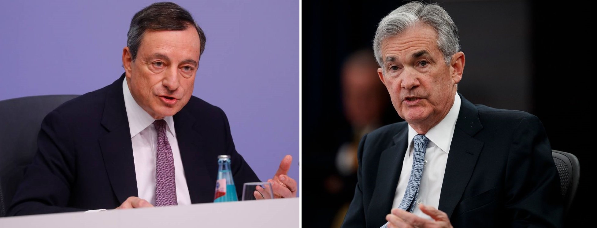 Draghi y Powell, hacia la crisis continua Draghi y Powell, hacia la crisis continua