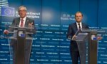 Jean Claude Juncker y Donald Tusk comparecen ante prensa tras el Consejo Europeo
