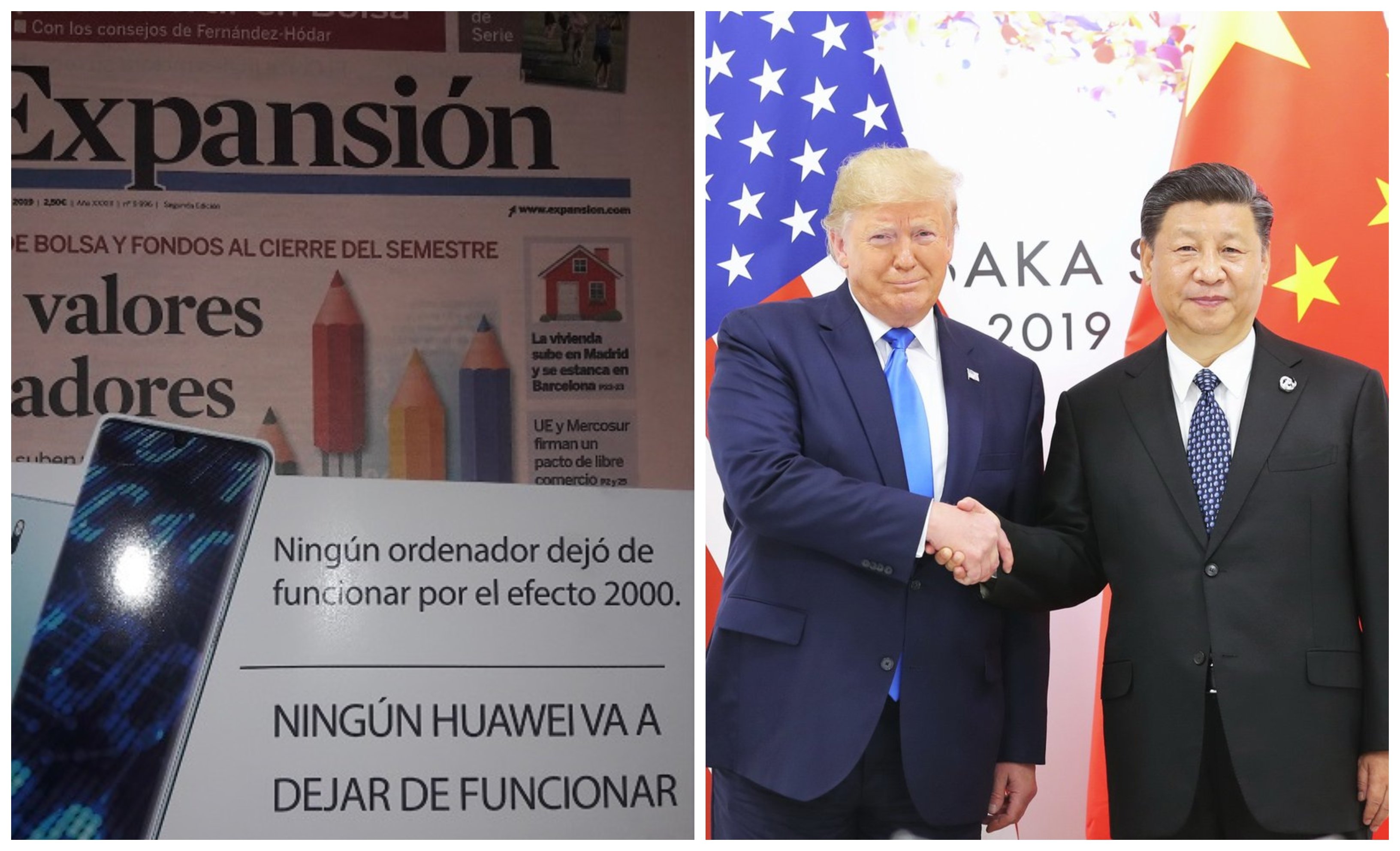 Portada de 'Expansión' y Trump con Xi Jinping