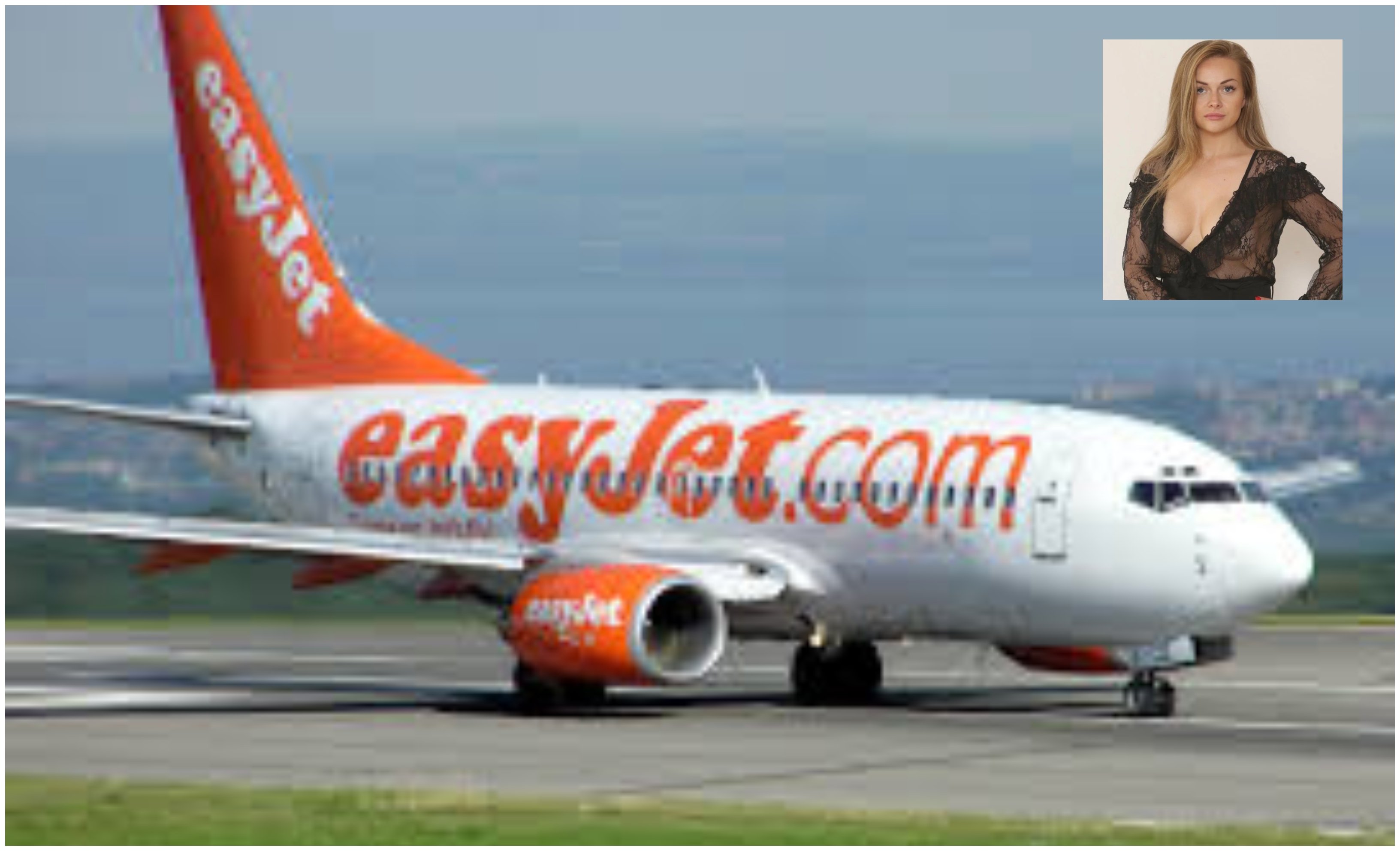 Avión Easy Jet y la pasajera expulsada Avión Easy Jet y la pasajera expulsada