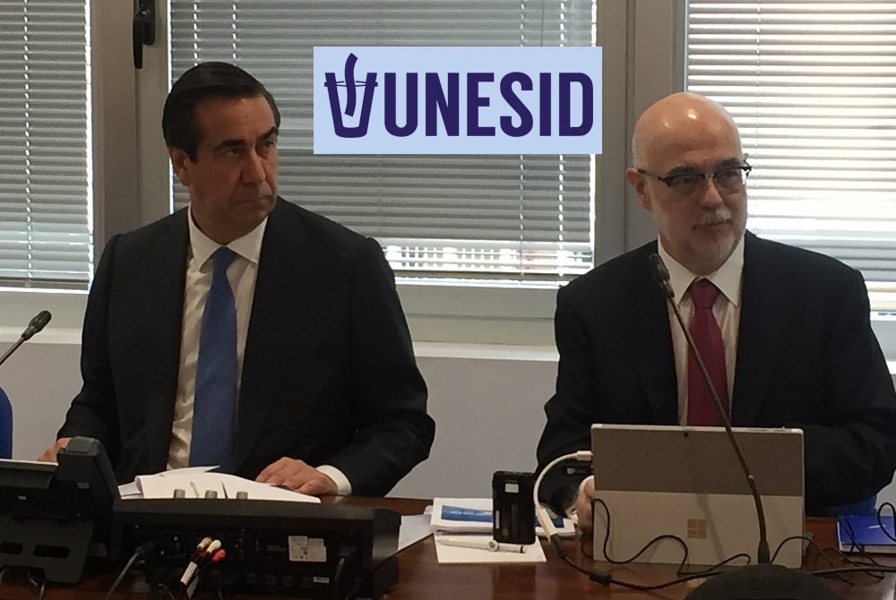 Bernardo Velázquez y Andrés Barceló, presidente y director general de la patronal siderúrgica española (Unesid)