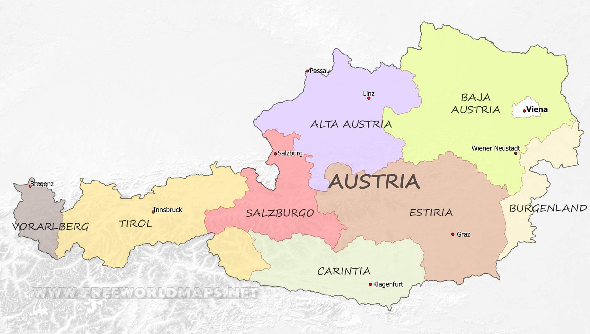 Mapa De Austria