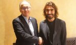 Luis Gallego y Javier Hidalgo, respectivos CEOs de Iberia y de Globalia, tras anunciarse el acuerdo inicial para la compra de Air Europa por parte de Iberia, en noviembre de 2019
