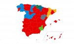 Mapa de los resultados de las elecciones del 10-N por las provincias