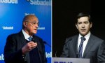Los presidentes de Banco Sabadell y BBVA, Josep Oliu y Carlos Torres, respectivamente