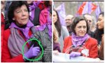8M. La ministra de más edad del Gobierno y la ex de Trabajo, Valerio, con guantes de latex en la manifestación.. ¿sabían algo que los demás no sabíamos?
