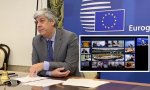 Mário Centeno, presidente del Eurogrupo, en la reunión celebrada por videoconferencia