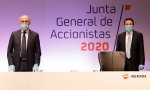 El presidente de Repsol, Antonio Brufau, y el CEO, Josu Jon Imaz, bien protegidos ante una Junta 100% telemática