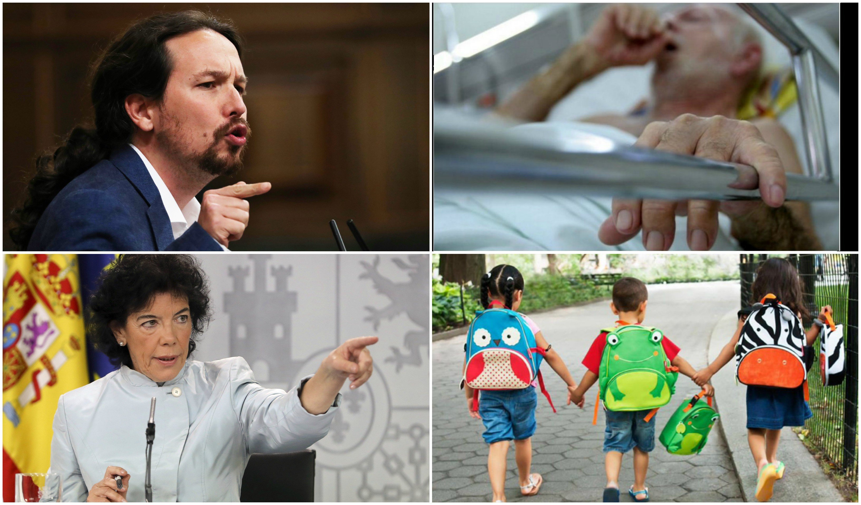 Pablo Iglesias e Isabel Celaá Pablo Iglesias e Isabel Celaá