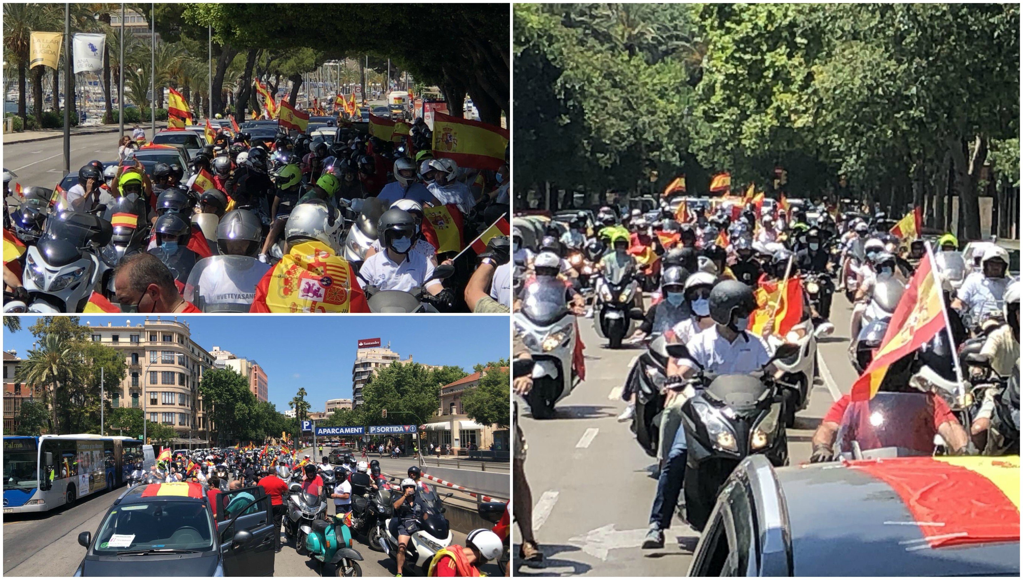 Manifestación con coches y motos, convocada por el Foro Baleares de Sánchez-Terán Manifestación con coches y motos, convocada por el Foro Baleares de Sánchez-Terán