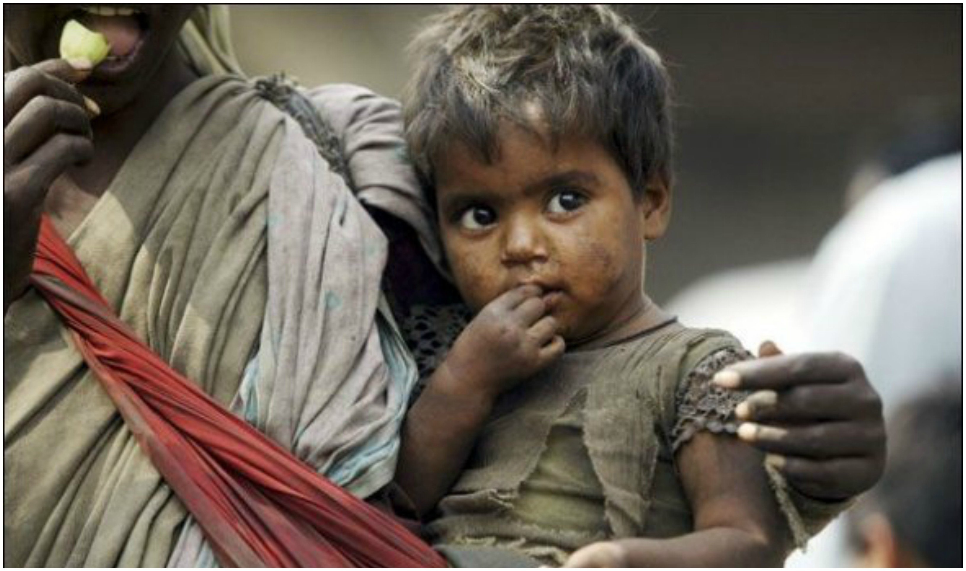 Сила голодный. Голодные индийские дети.