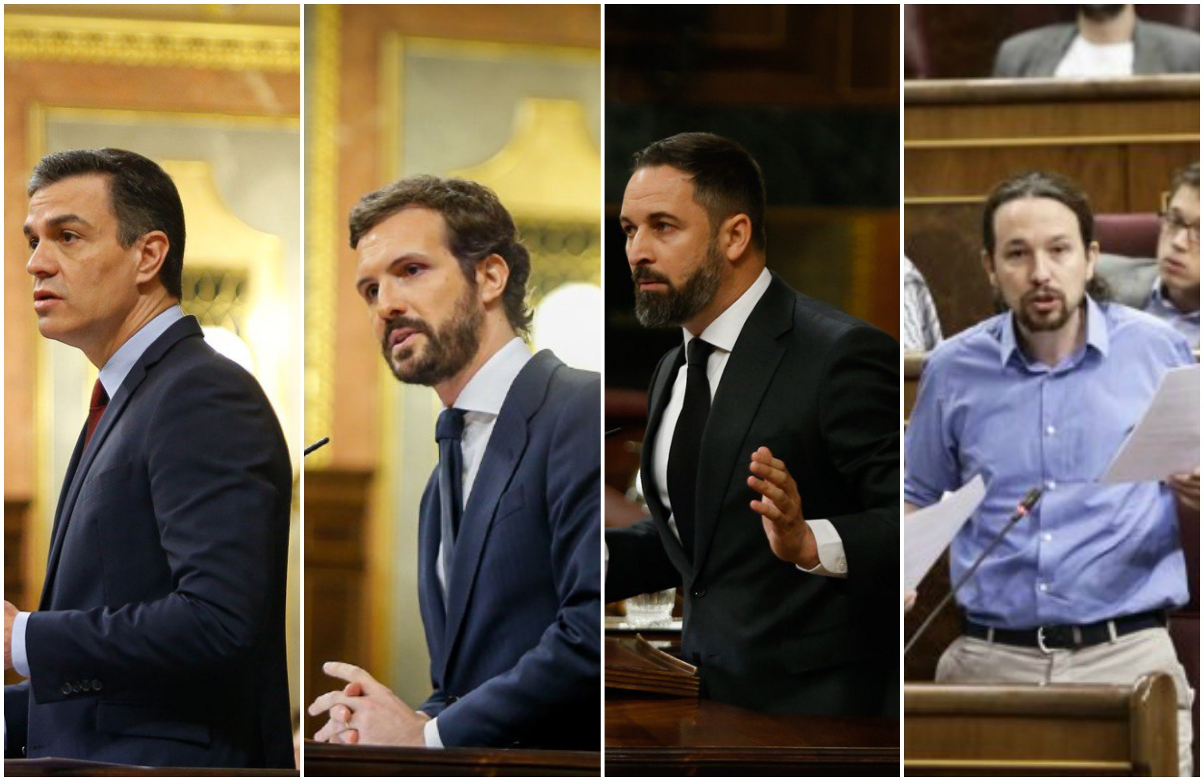 El PSOE baja levemente, Podemos baja mucho, el PP sube bastante, Vox cae un poco y Cs no se sabe