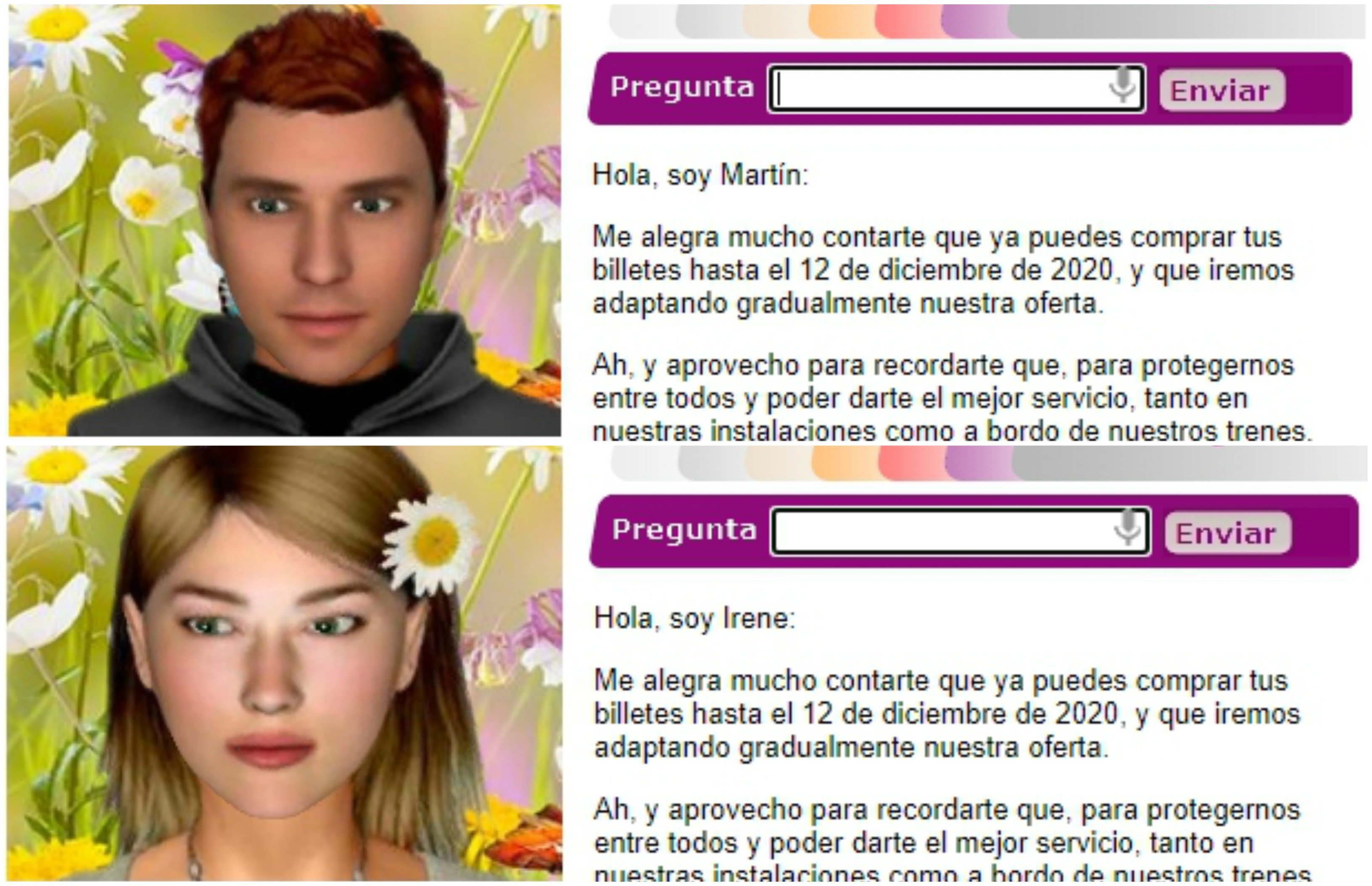 Martín ha sustituido a Irene como asistente virtual