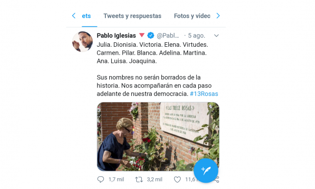 Pablo Iglesias y las 13 rosas ok