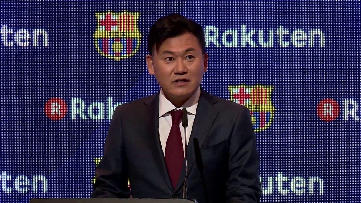 Hiroshi Mikitani, presidente y CEO de Rakuten, que es el principal patrocinador del Fútbol Club Barcelona