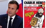 Macron defiende la libertad de blasfemia... la cual se da, a veces, entre las sátiras de Charlie Hebdo