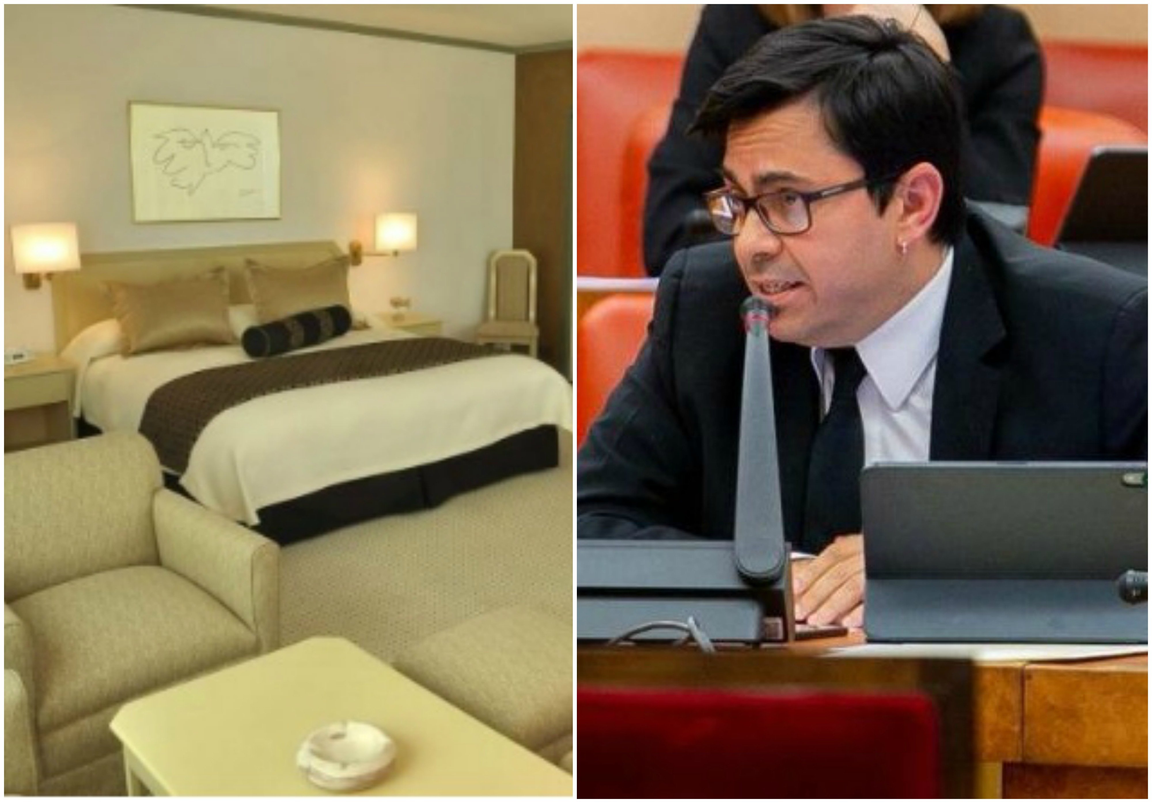 Pisarello, uno de los cuatro enviados por Iglesias a Bolivia, donde se hospeda en un hotel cinco estrellas