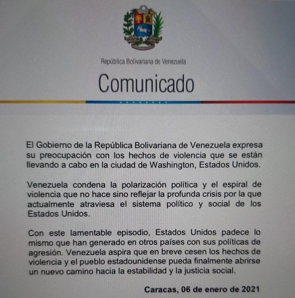 comunicado Venezuela 