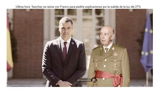 Sánchez, Franco y subida luz