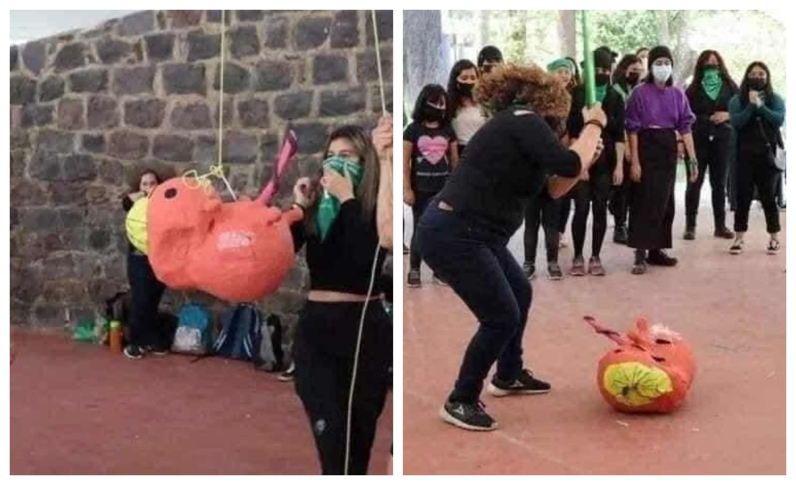 Furor feminista: fotos de mujeres golpeando una piñata con la forma de un feto causan controversia en redes sociales