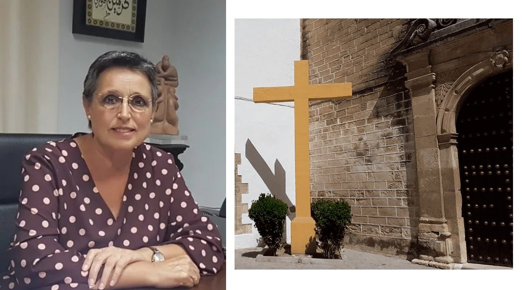 La alcaldesa de Aguilar de la Frontera, Carmen Flores, ha derribado la Cruz del Llanito de las Descalzas, pese a que no incumplía la Ley de Memoria Histórica
