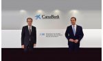 Jordi Gual y Gonzalo Gortázar en la presentación de resultados 2020 de CaixaBank