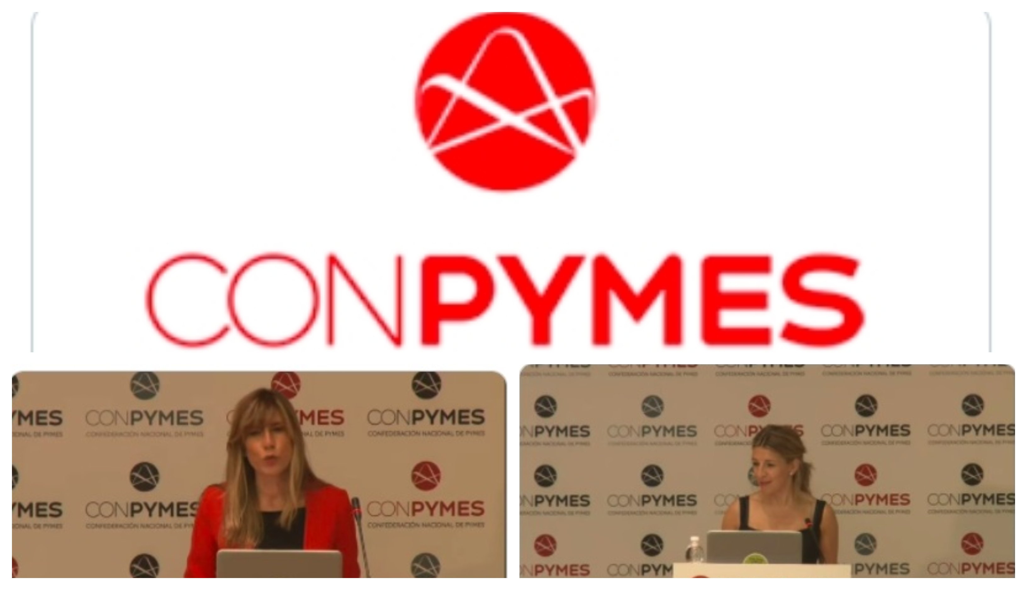 Nace Conpymes, nueva organización empresarial, que aglutina a la ‘indepe’ Pimec, y que ha sido presentada por Yolanda Díaz y Begoña Gómez. ¡Ay madre! Nace Conpymes, nueva organización empresarial, que aglutina a la ‘indepe’ Pimec, y que ha sido presentada por Yolanda Díaz y Begoña Gómez. ¡Ay madre!