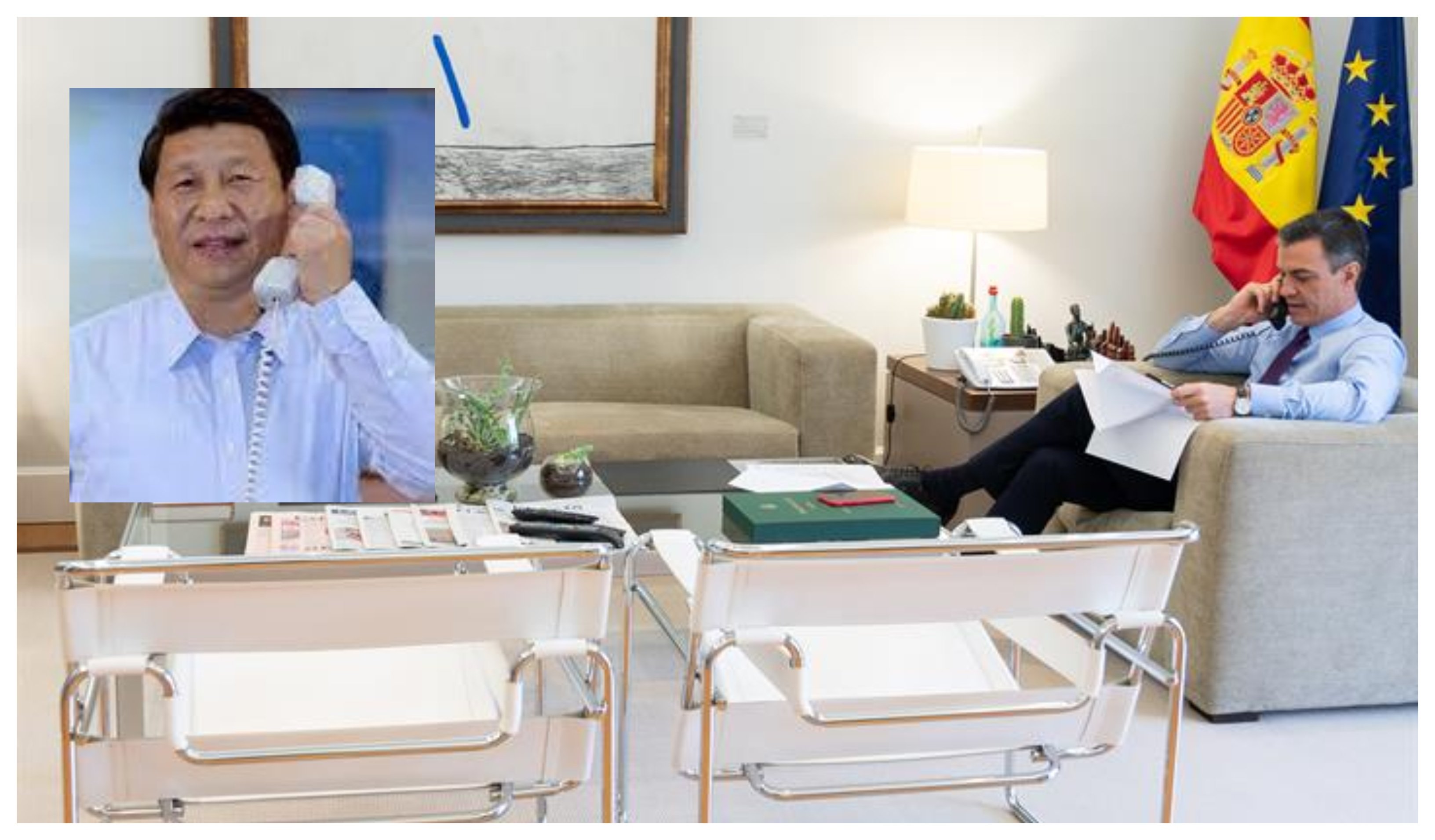 Muy buena la nota de Moncloa acerca de la conversación telefónica, no más, mantenida entre Pedro Sánchez y Xi Jinping: apostaron por la lucha contra el Covid y por la multilateralidad Muy buena la nota de Moncloa acerca de la conversación telefónica, no más, mantenida entre Pedro Sánchez y Xi Jinping: apostaron por la lucha contra el Covid y por la multilateralidad