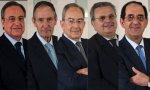 El 'dream team' de Florentino en ACS: junto al presidente, y de izquierda a derecha, Antonio García Ferrer, Ángel García Altozano, Chitín del Valle y Eugenio Llorente,