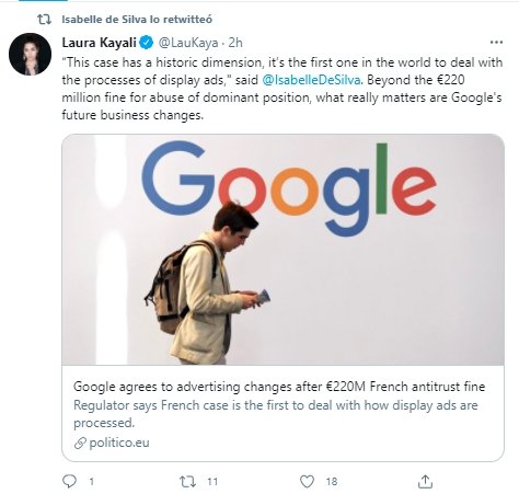 primera sanción Google