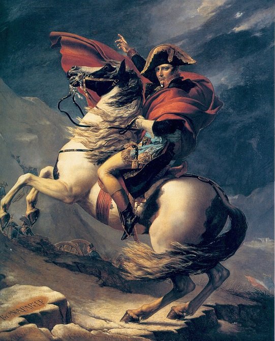 Napoleón cruzando los Alpes. Segunda Versión1   copia