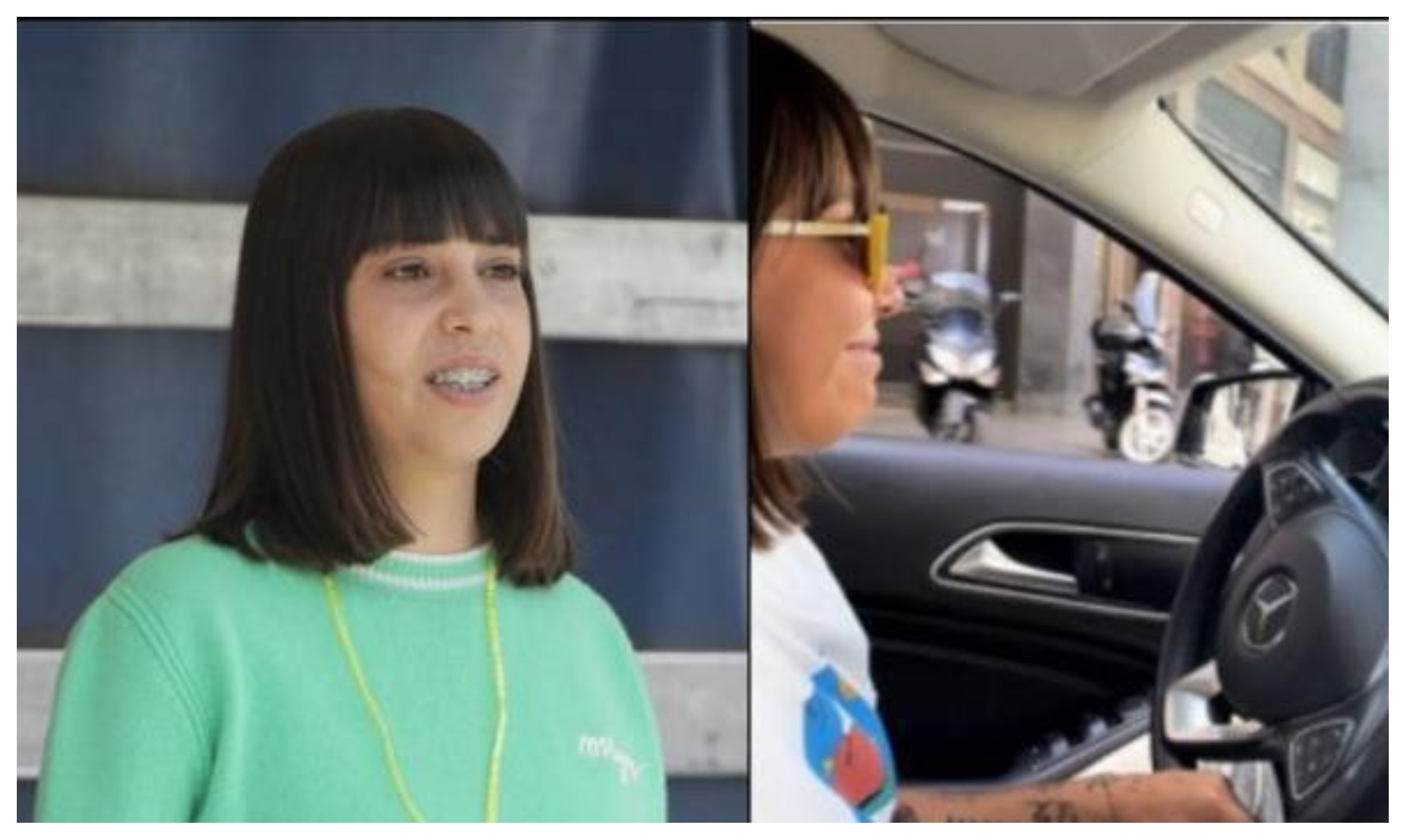 Malika antes... y después con su Mercedes Malika antes... y después con su Mercedes