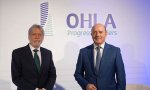 Luis Amodio (izquierda) y Antonio Fernández Gallar, durante la presentación de la nueva imagen corporativa de la antigua OHLA