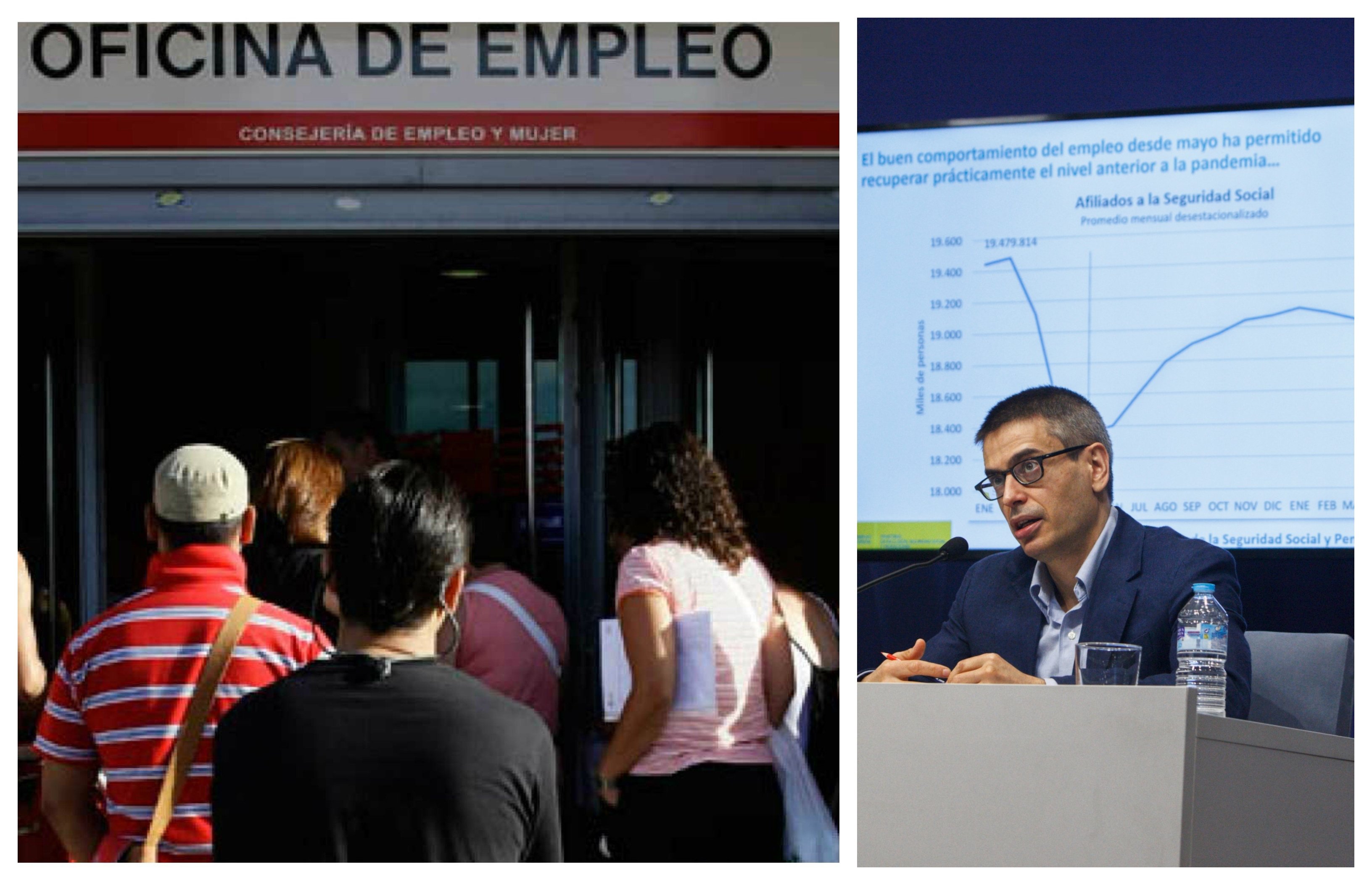 El secretario de Estado de la Seguridad Social, Israel Arroyo, ofrece los datos del paro, que ha sufrido un efecto rebote El secretario de Estado de la Seguridad Social, Israel Arroyo, ofrece los datos del paro, que ha sufrido un efecto rebote