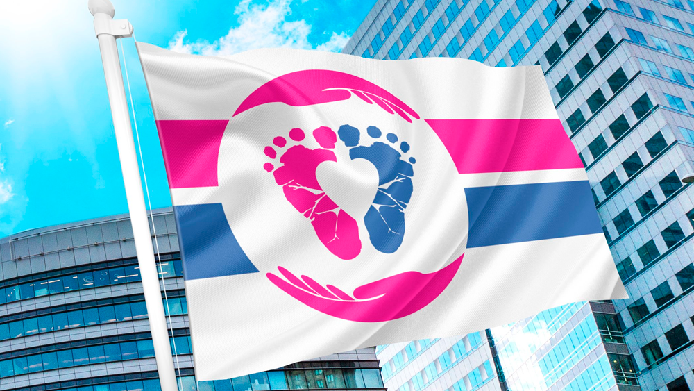 Lanzan bandera provida para todo el mundo, para simbolizar los derechos de los niños por nacer Lanzan bandera provida para todo el mundo, para simbolizar los derechos de los niños por nacer
