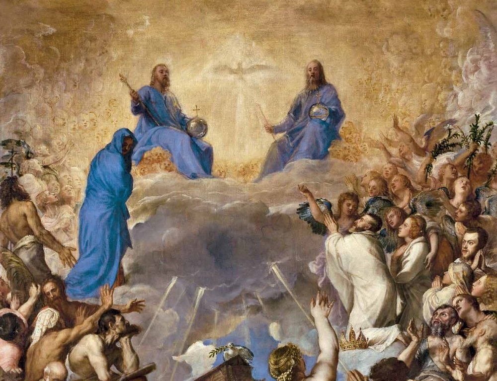 Parte superior del cuadro ‘La Gloria’ que pintó Tiziano Parte superior del cuadro ‘La Gloria’ que pintó Tiziano
