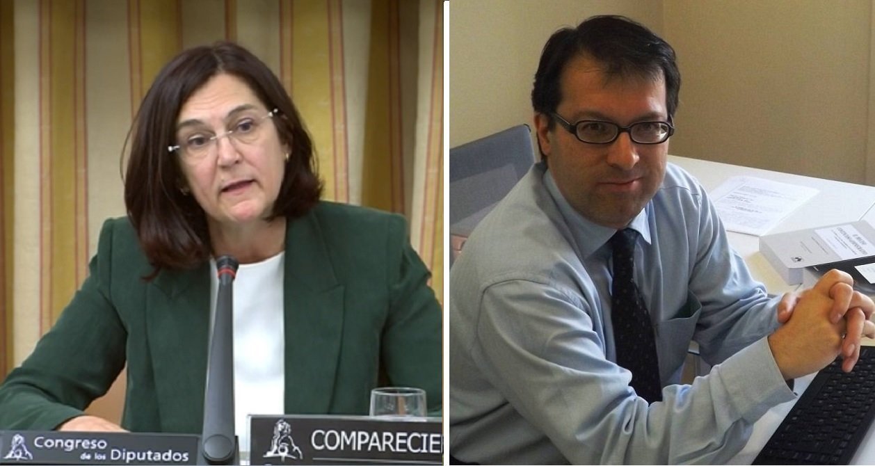 Cani Fernández, presidenta de la CNMC, y Mariano Bacigalupo, consejero de la CNMC y marido de la vicepresidenta Teresa Ribera