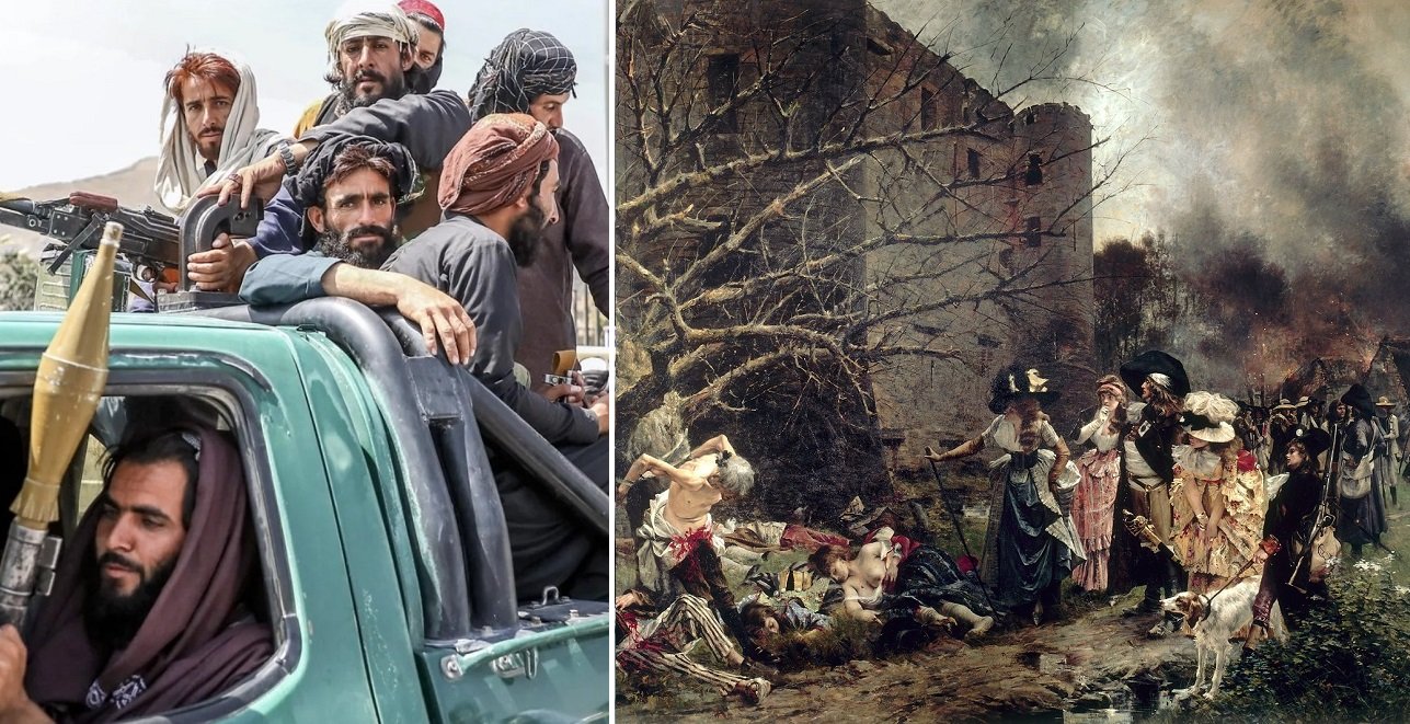 Tan fanáticos son los talibanes o el Estado Islámico, como los ilustrados franceses que disfrutaban aplastando a los bebés, y haciendo sandalias de la piel de los varones masacrados y guantes con la piel de las mujeres desolladas... Tan fanáticos son los talibanes o el Estado Islámico, como los ilustrados franceses que disfrutaban aplastando a los bebés, y haciendo sandalias de la piel de los varones masacrados y guantes con la piel de las mujeres desolladas...