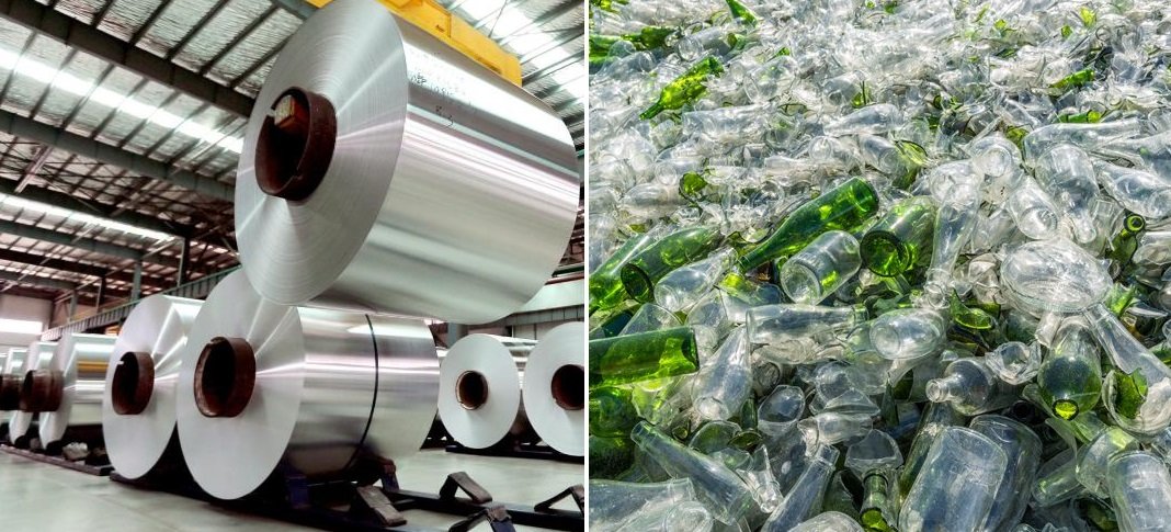 El aluminio y el vidrio son 100% reciclables El aluminio y el vidrio son 100% reciclables