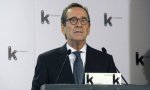 Gregorio Villalabeitia, presidente de Kutxabank, celebra sus penúltimos resultados: en noviembre se va