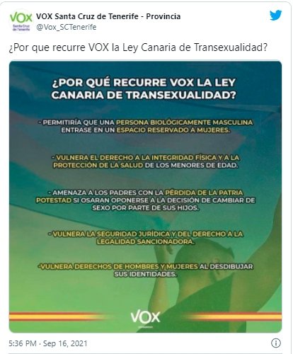Ley transexualidad Canarias