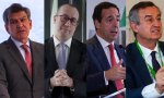 José Antonio Álvarez (Santander), Onur Genç (BBVA), Gonzalo Gortázar (Caixabank) y César González-Bueno (Sabadell), han presentado unos resultados hasta septiembre aparentemente buenos, pero que comparan con 2020