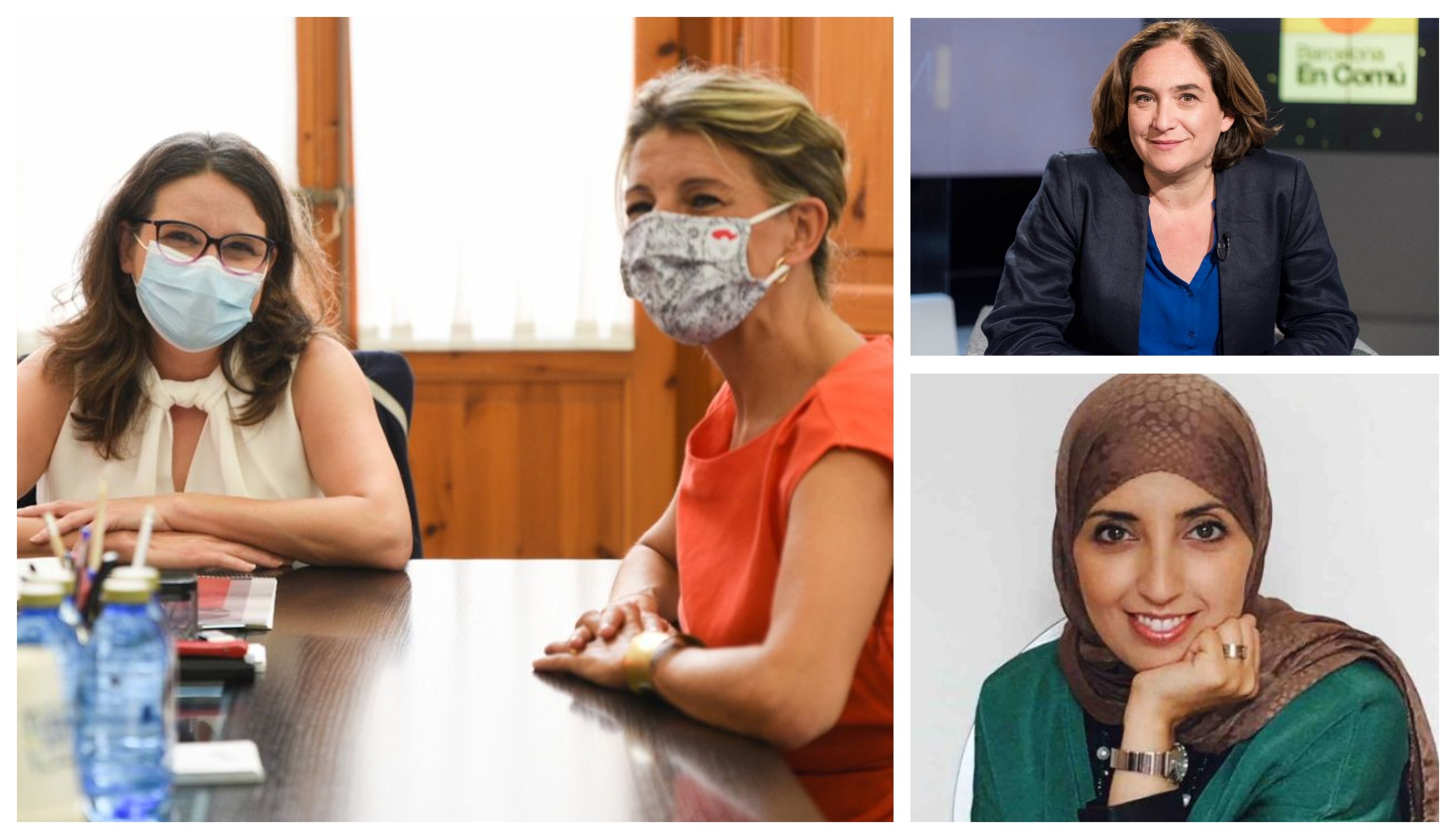 Oltra, Díaz, Colau y Hamed