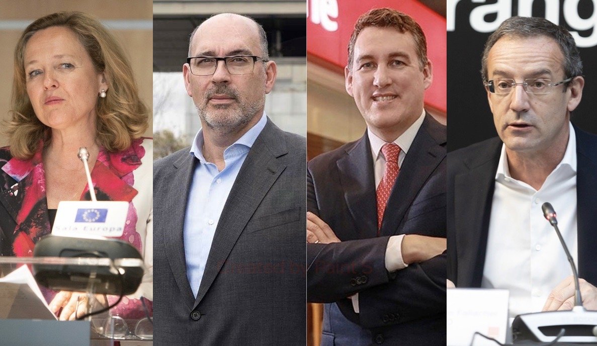 La vicepresidenta primera y ministra de Asuntos Económicos, Nadia Calviño, ha cabreado al presidente de Telefónica España, Emilio Gayo, al CEO de Vodafone España, Colman Deegan, y al CEO de Orange España, Jean-François Fallacher