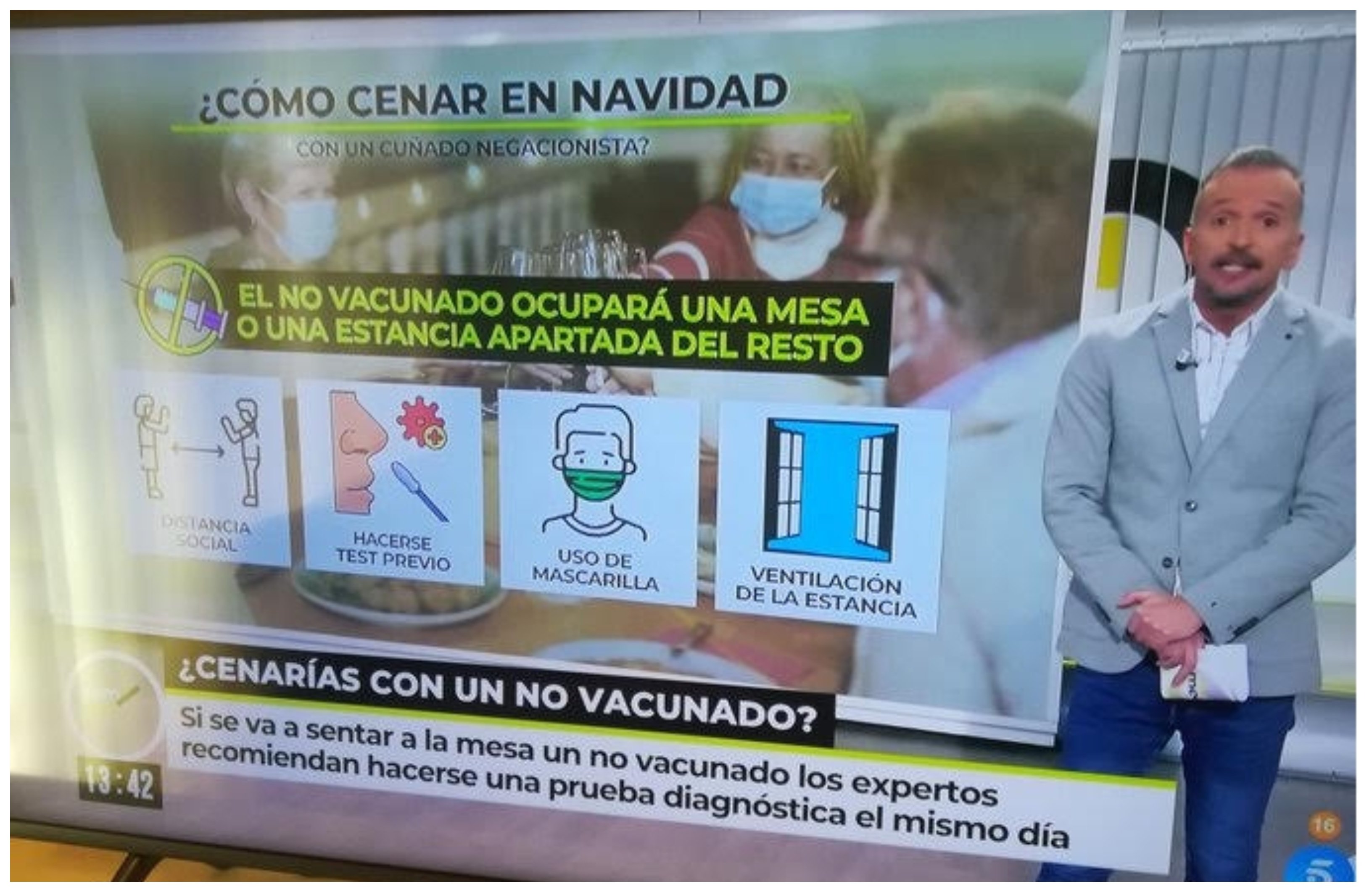 La Sexta, voz de la progresía, se pregunta si se debe invitar a cenar a un no vacunado La Sexta, voz de la progresía, se pregunta si se debe invitar a cenar a un no vacunado