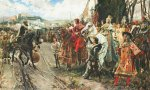 Con la rendición de Granada (aquí cuadro de Francisco Pradilla) se consiguió detener a los musulmanes en Europa y por eso nació la civilización cristiana forzada en la Edad Media y que hoy aun perdura