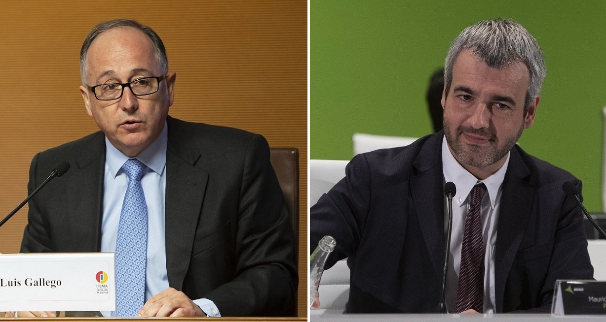 Luis Gallego (IAG) y Maurici Lucena (AENA) vivieron un miércoles bien distinto en bolsa