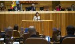 La consejera de Medio Ambiente de la Xunta anunciando la futura ley que reconocerá el clima de Galicia como «sujeto de derecho»