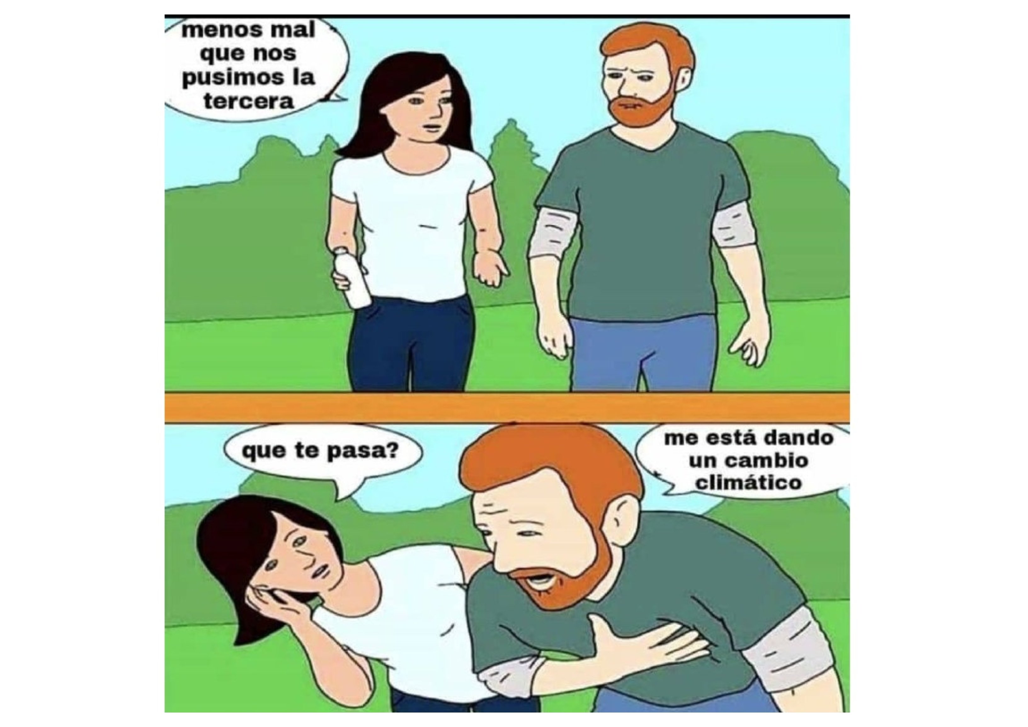 Observen esta viñeta sobre el cambio climático: el miedo a la muerte se ha convertido en modo de vida: Y el chiste es muy bueno: la necedad crece por momentos y a pasos agigantados Observen esta viñeta sobre el cambio climático: el miedo a la muerte se ha convertido en modo de vida: Y el chiste es muy bueno: la necedad crece por momentos y a pasos agigantados