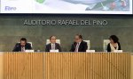 El secretario del Consejo de Ebro, Luis Peña; Antonio Hernández Callejas, presidente ejecutivo; Demetrio Carceller, vicepresidente; y Blanca Hernández Rodríguez, consejera